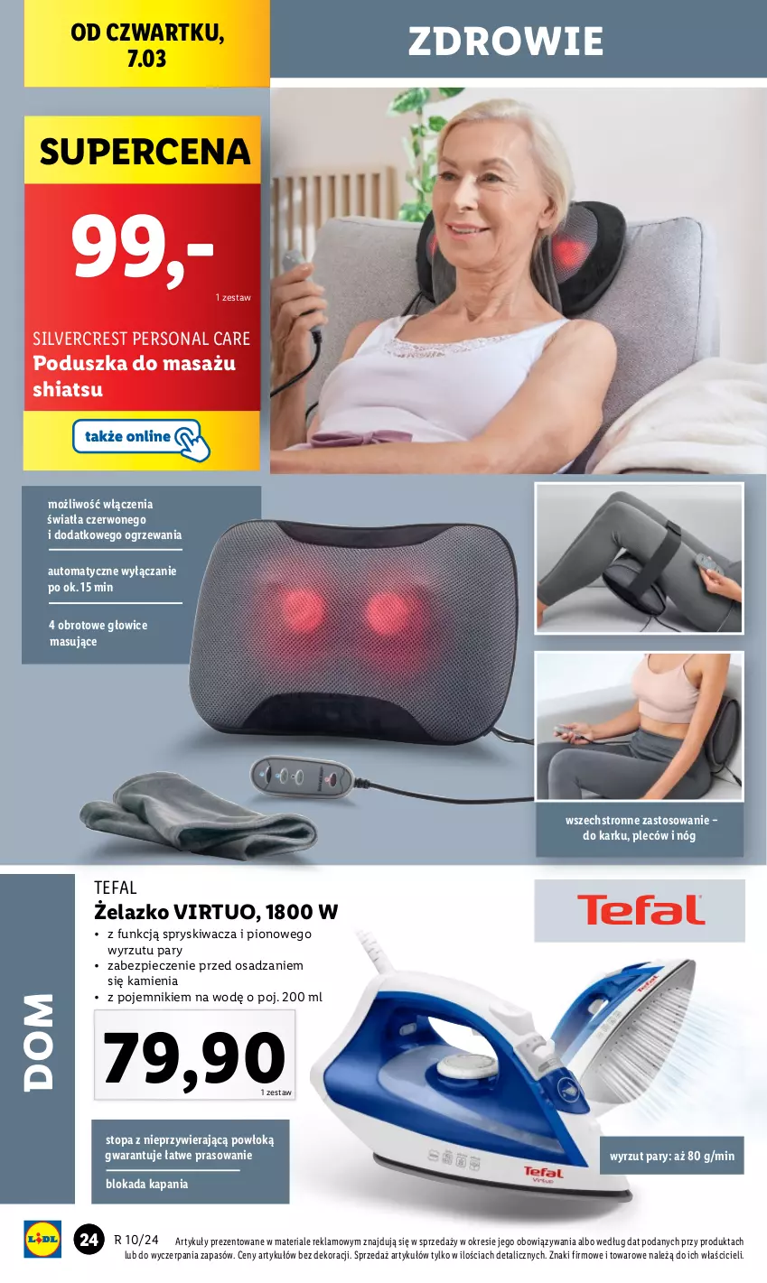 Gazetka promocyjna Lidl - GAZETKA - ważna 04.03 do 09.03.2024 - strona 28 - produkty: Fa, Kuchnia, Piec, Poduszka, Pojemnik, Silvercrest, Tefal, Top, Virtu, Zdrowie