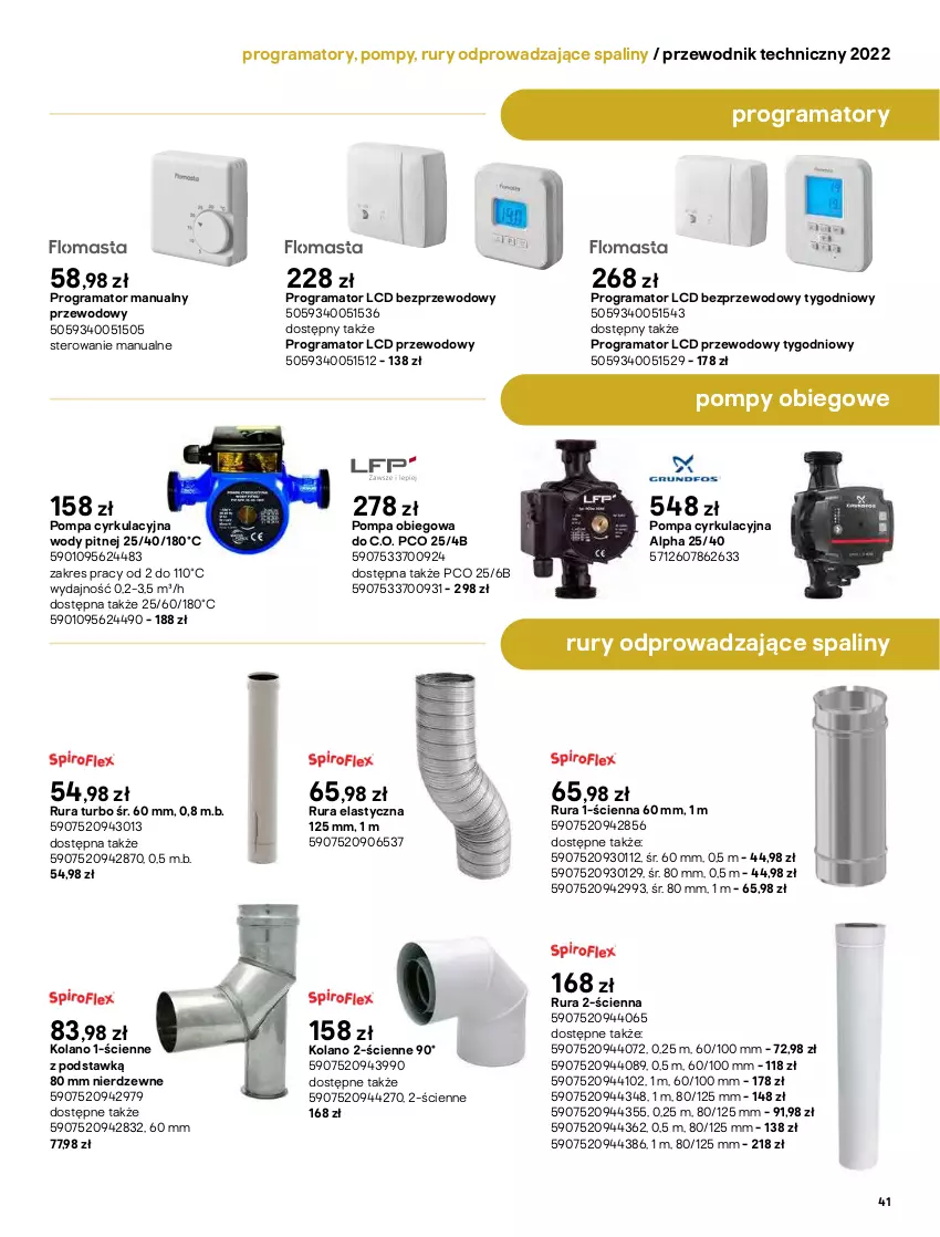 Gazetka promocyjna Castorama - Przewodnik techniczny 2022 - ważna 21.03 do 30.03.2022 - strona 41 - produkty: Gra, Koc, Kocioł gazowy, Pompa obiegowa, Przewodnik, Pur, Rama, Rura