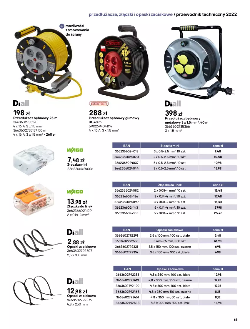 Gazetka promocyjna Castorama - Przewodnik techniczny 2022 - ważna 21.03 do 30.03.2022 - strona 61 - produkty: Przewód, Przewodnik