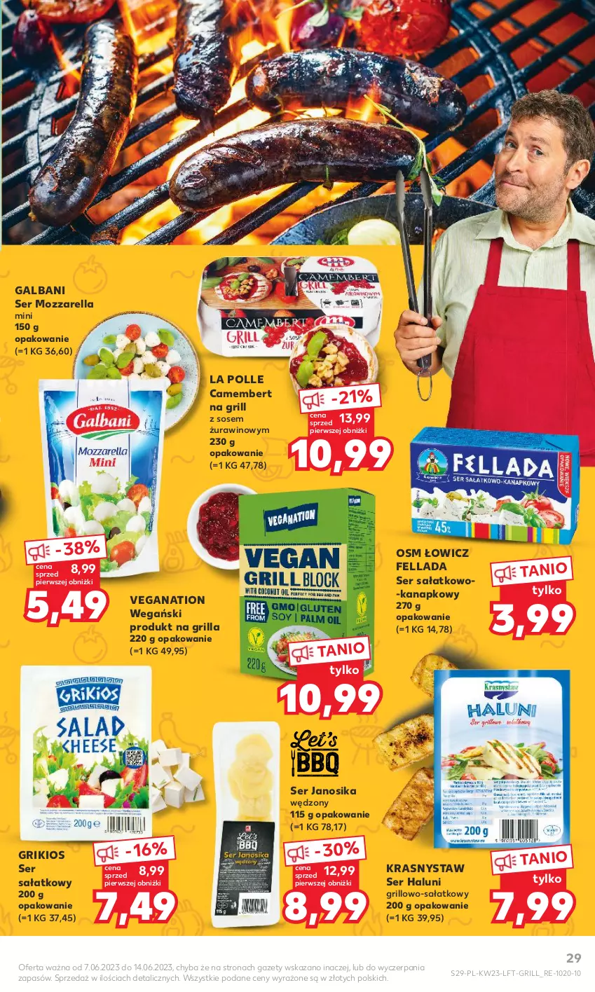 Gazetka promocyjna Kaufland - Gazetka tygodnia - ważna 07.06 do 14.06.2023 - strona 29 - produkty: Camembert, Galbani, Grill, Mozzarella, Sałat, Ser, Ser sałatkowo-kanapkowy, Sos, Wino