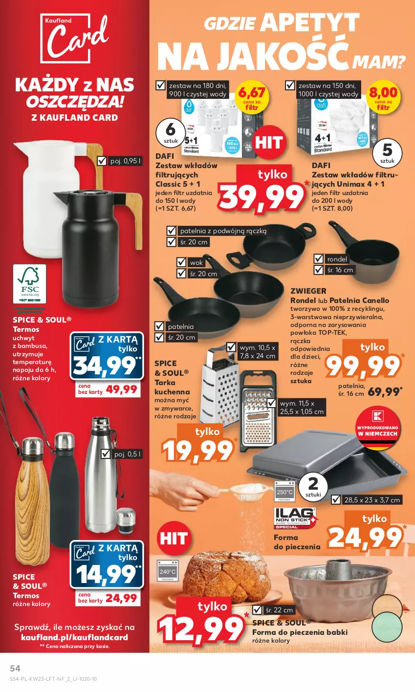 Gazetka promocyjna Kaufland - Gazetka tygodnia - ważna 07.06 do 14.06.2023 - strona 54 - produkty: Dzieci, Forma do pieczenia, Patelnia, Piec, Por, Rondel, Tarka, Termos, Top