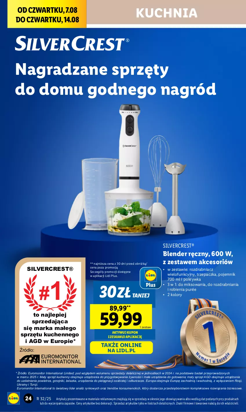 Gazetka promocyjna Lidl - GAZETKA - ważna 04.08 do 10.08.2025 - strona 28 - produkty: Blender, Blender ręczny, Gra, Grzejnik, Kuchnia, Monitor, Odkurzacz, Odkurzacze, Pojemnik, Pur, Rozdrabniacz, Silvercrest, Trzepaczka
