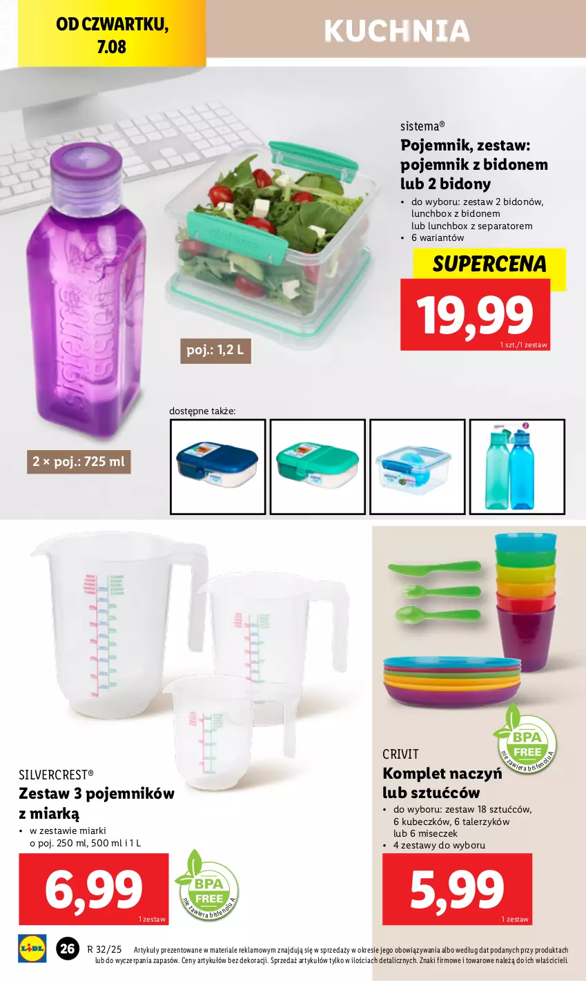 Gazetka promocyjna Lidl - GAZETKA - ważna 04.08 do 10.08.2025 - strona 30 - produkty: Komplet naczyń, Kuchnia, Pojemnik, Silvercrest, Talerz, Talerzyk