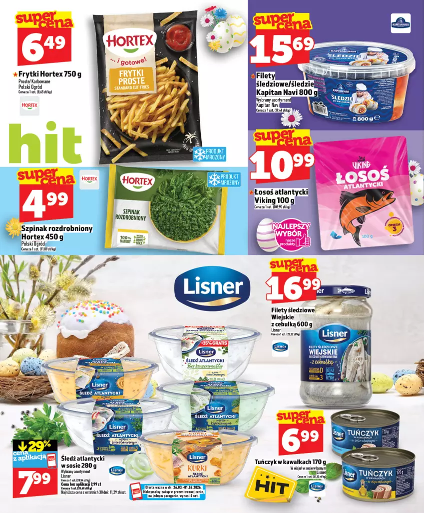 Gazetka promocyjna Topaz - Gazetka - ważna 26.03 do 01.04.2026 - strona 20 - produkty: BIC, Frytki, Hortex, Kawa, Ogród, Olej, Ser, Sos, Szpinak, Tuńczyk