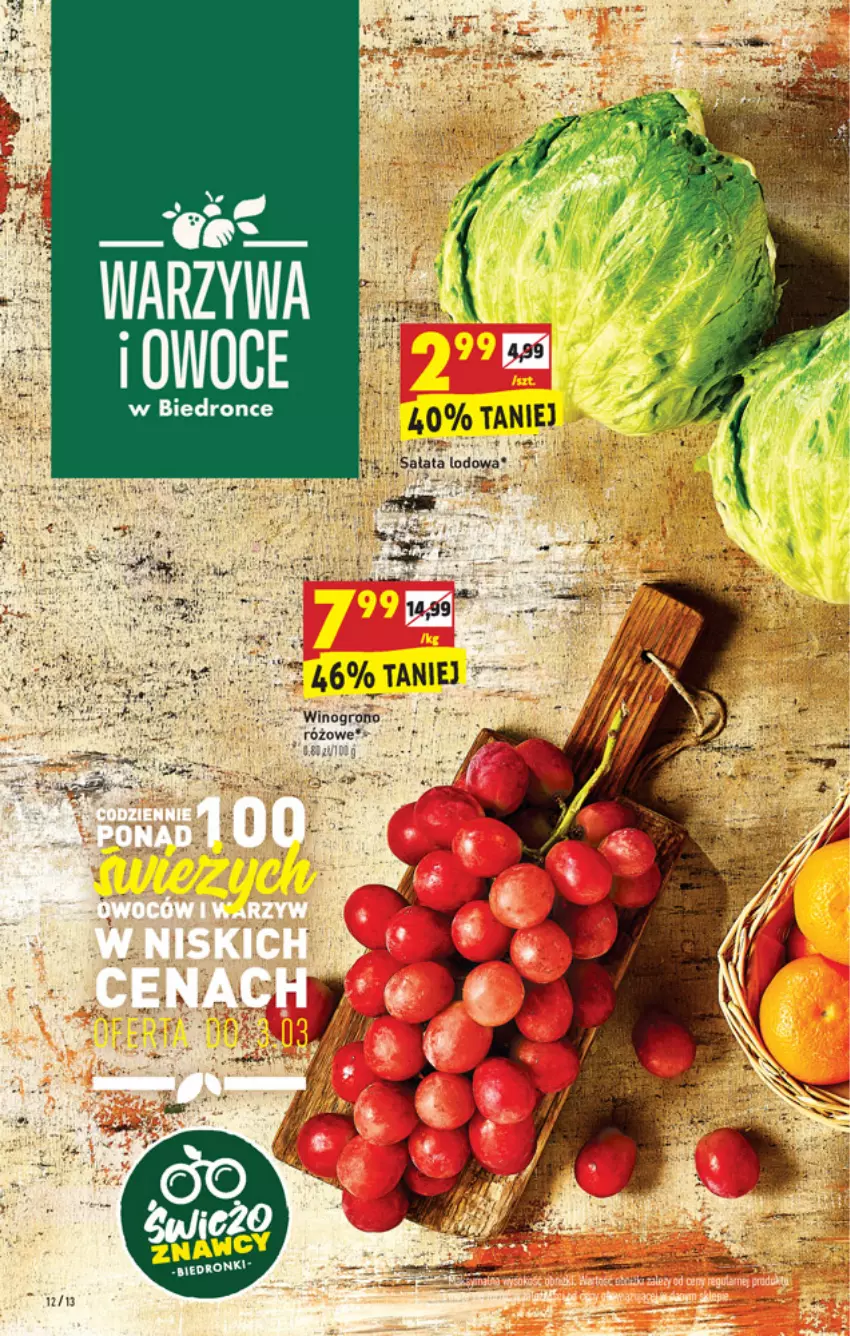 Gazetka promocyjna Biedronka - W tym tygodniu PN - ważna 01.03 do 06.03.2021 - strona 12 - produkty: Dron, Fa, Sałat, Warzywa, Wino