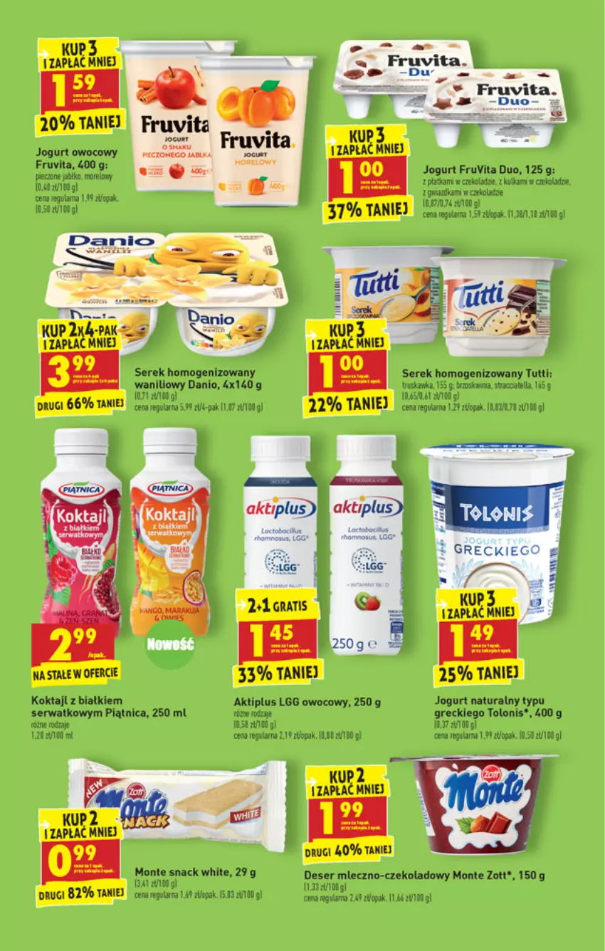 Gazetka promocyjna Biedronka - W tym tygodniu PN - ważna 01.03 do 06.03.2021 - strona 29 - produkty: Aktiplus, Danio, Dell, Deser, Fa, Gra, Jogurt, Jogurt naturalny, Jogurt owocowy, LANA, LG, Monte, Piątnica, Ser, Serek, Serek homogenizowany, Zott