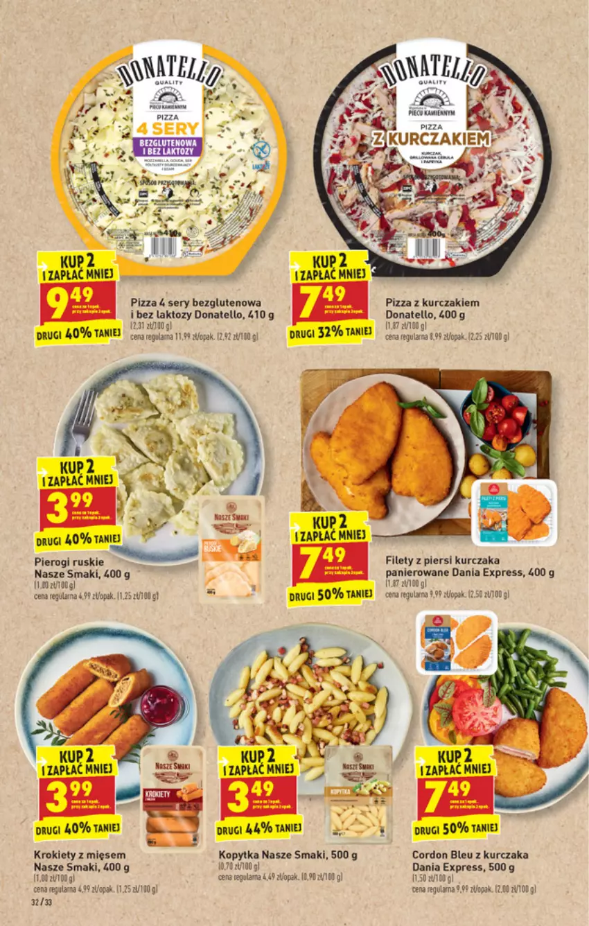 Gazetka promocyjna Biedronka - W tym tygodniu PN - ważna 01.03 do 06.03.2021 - strona 32 - produkty: Cordon Bleu, Fa, Kopytka, Krokiety, Kurczak, LG, Pierogi, Pizza, Ser, Tera, Top