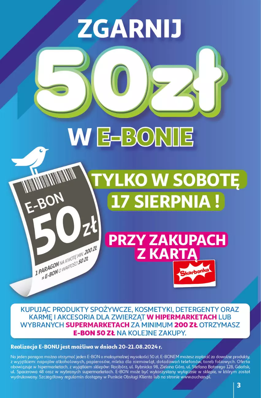 Gazetka promocyjna Auchan - Gazetka JESZCZE LEPSZE CENY Hipermarket Auchan - ważna 16.08 do 21.08.2024 - strona 3