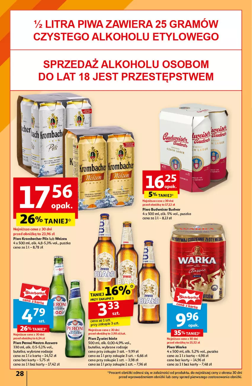 Gazetka promocyjna Auchan - Gazetka JESZCZE LEPSZE CENY Hipermarket Auchan - ważna 16.08 do 21.08.2024 - strona 30 - produkty: Gra, Piwa, Piwo, Por, Ser, Warka