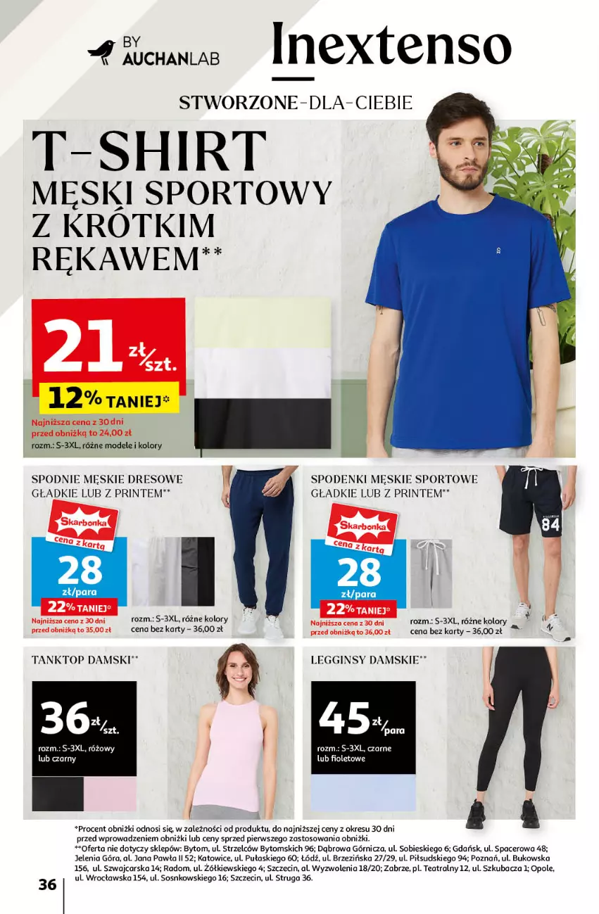 Gazetka promocyjna Auchan - Gazetka JESZCZE LEPSZE CENY Hipermarket Auchan - ważna 16.08 do 21.08.2024 - strona 44 - produkty: Acer, Cars, Dres, Gin, Legginsy, Por, Sos, Spodnie, Sport, T-shirt, Top