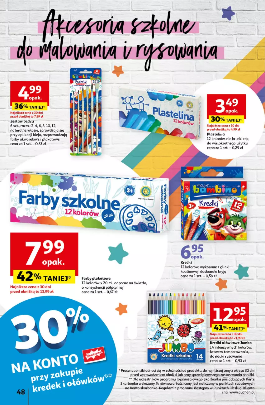 Gazetka promocyjna Auchan - Gazetka JESZCZE LEPSZE CENY Hipermarket Auchan - ważna 16.08 do 21.08.2024 - strona 56 - produkty: Fa, Gra, Klej, Plastelina, Por, Zestaw pędzli