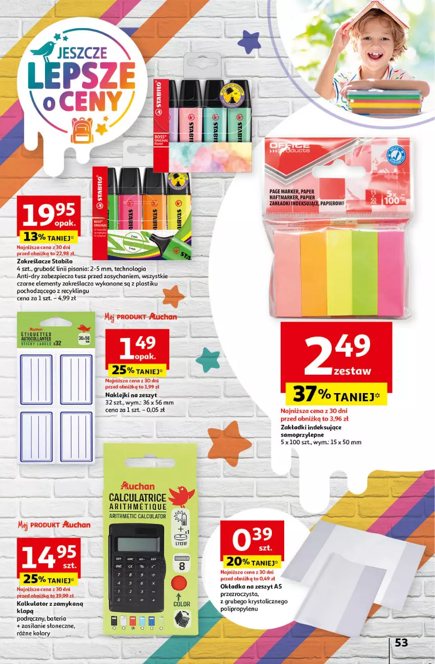 Gazetka promocyjna Auchan - Gazetka JESZCZE LEPSZE CENY Hipermarket Auchan - ważna 16.08 do 21.08.2024 - strona 61 - produkty: Bateria, Klej, Marker, Mop, Papier, Piec, Silan, Tusz