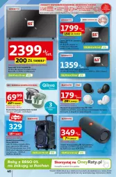 Gazetka promocyjna Auchan - Gazetka JESZCZE LEPSZE CENY Hipermarket Auchan - Gazetka - ważna od 21.08 do 21.08.2024 - strona 48 - produkty: LED TV, Por, JBL, Gry, Słuchawki, Głośnik, Mikrofon, Sony, Kosz, Słuchawki bezprzewodowe, Samsung, Manta, LG