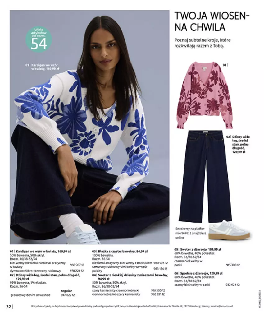 Gazetka promocyjna Bonprix - MODA, KTÓRA INSPIRUJE NA NOWO - ważna 19.02 do 09.03.2026 - strona 34 - produkty: Dell, Fa, Gra, Granat, Kuweta, Rama, Rum, Spodnie, Sweter