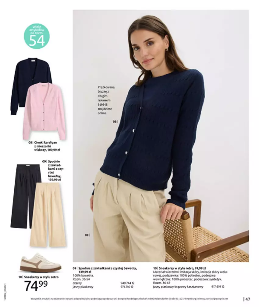 Gazetka promocyjna Bonprix - MODA, KTÓRA INSPIRUJE NA NOWO - ważna 19.02 do 09.03.2026 - strona 49 - produkty: Fa, Gra, HP, Kardigan, Spodnie