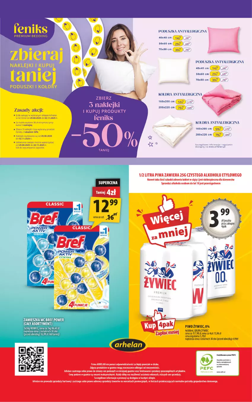 Gazetka promocyjna Arhelan - Gazetka - ważna 12.09 do 21.09.2025 - strona 20 - produkty: Fa, Klej, Kołdra, Piec, Piwa, Piwo, Poduszka