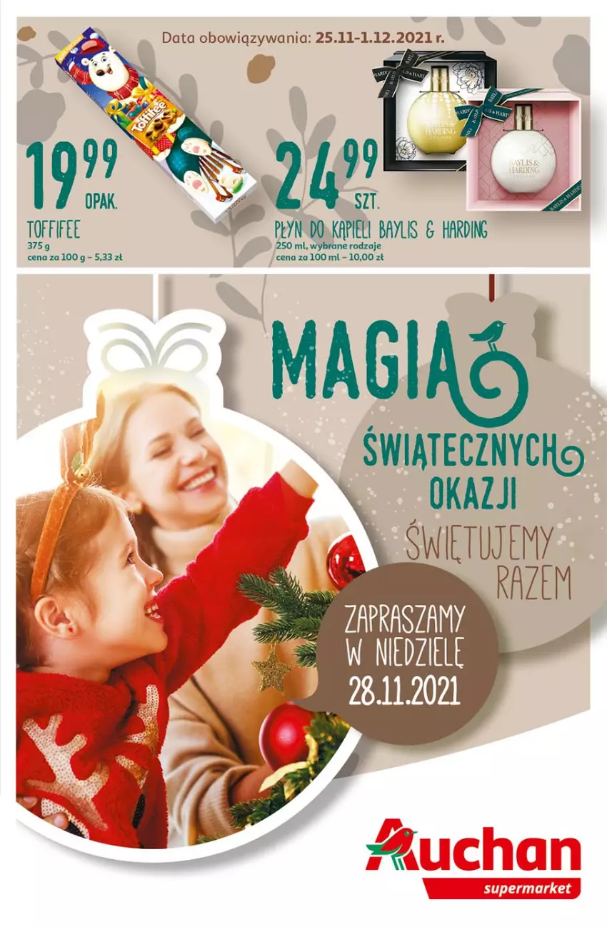 Gazetka promocyjna Auchan - Magia Świąteczych Okazji Supermarkety - ważna 25.11 do 01.12.2021 - strona 1 - produkty: Fa