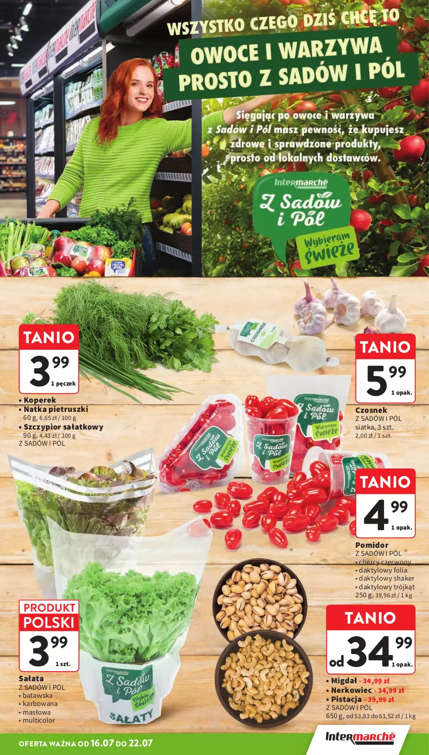 Gazetka promocyjna Intermarche - Gazetka Intermarche - ważna 16.07 do 22.07.2026 - strona 17 - produkty: Czosnek, Masło, Natka pietruszki, Sałat, Siatka