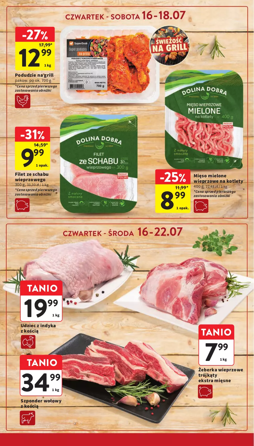 Gazetka promocyjna Intermarche - Gazetka Intermarche - ważna 16.07 do 22.07.2026 - strona 18 - produkty: Grill, Kotlet, Mięso, Mięso mielone, Szponder wołowy, Udziec z indyka