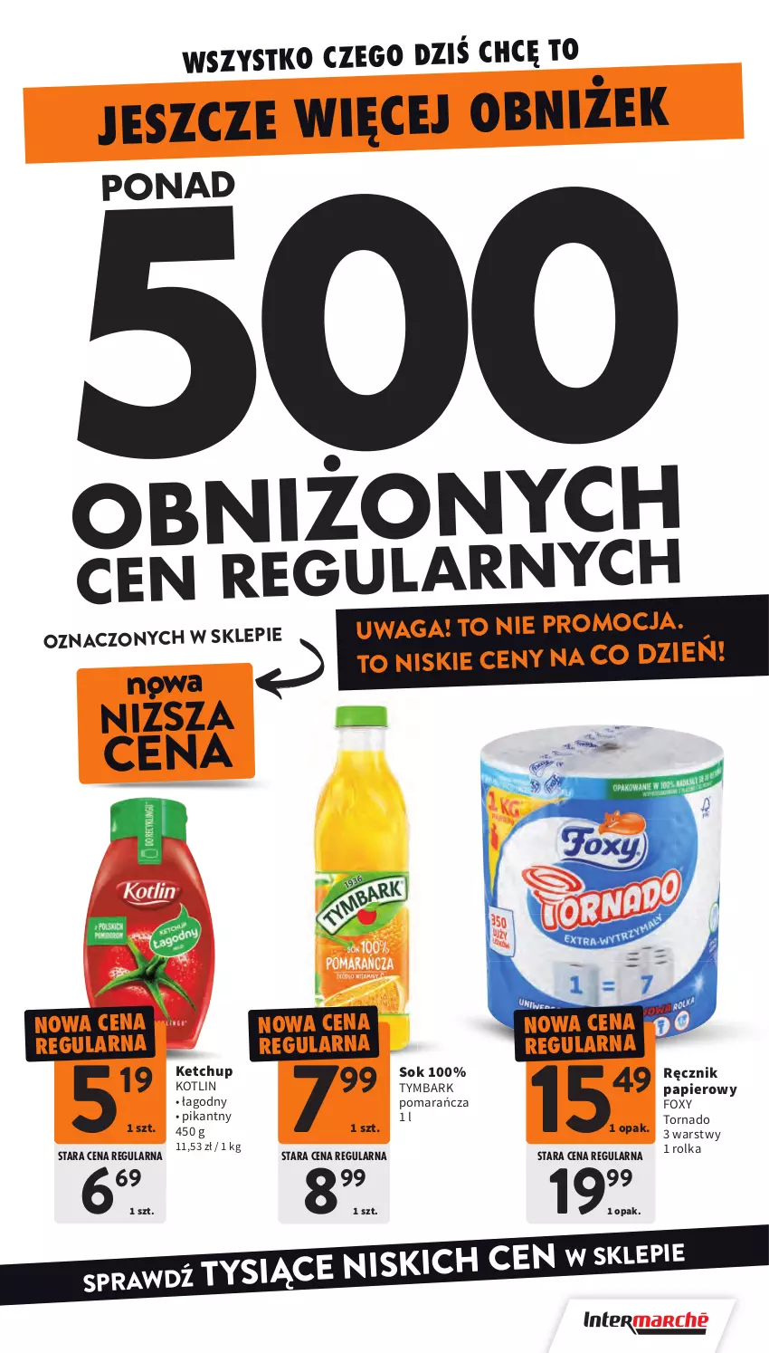 Gazetka promocyjna Intermarche - Gazetka Intermarche - ważna 16.07 do 22.07.2026 - strona 21 - produkty: Foxy, Ketchup, Kotlin, Papier, Ręcznik, Sok, Tymbark, Waga