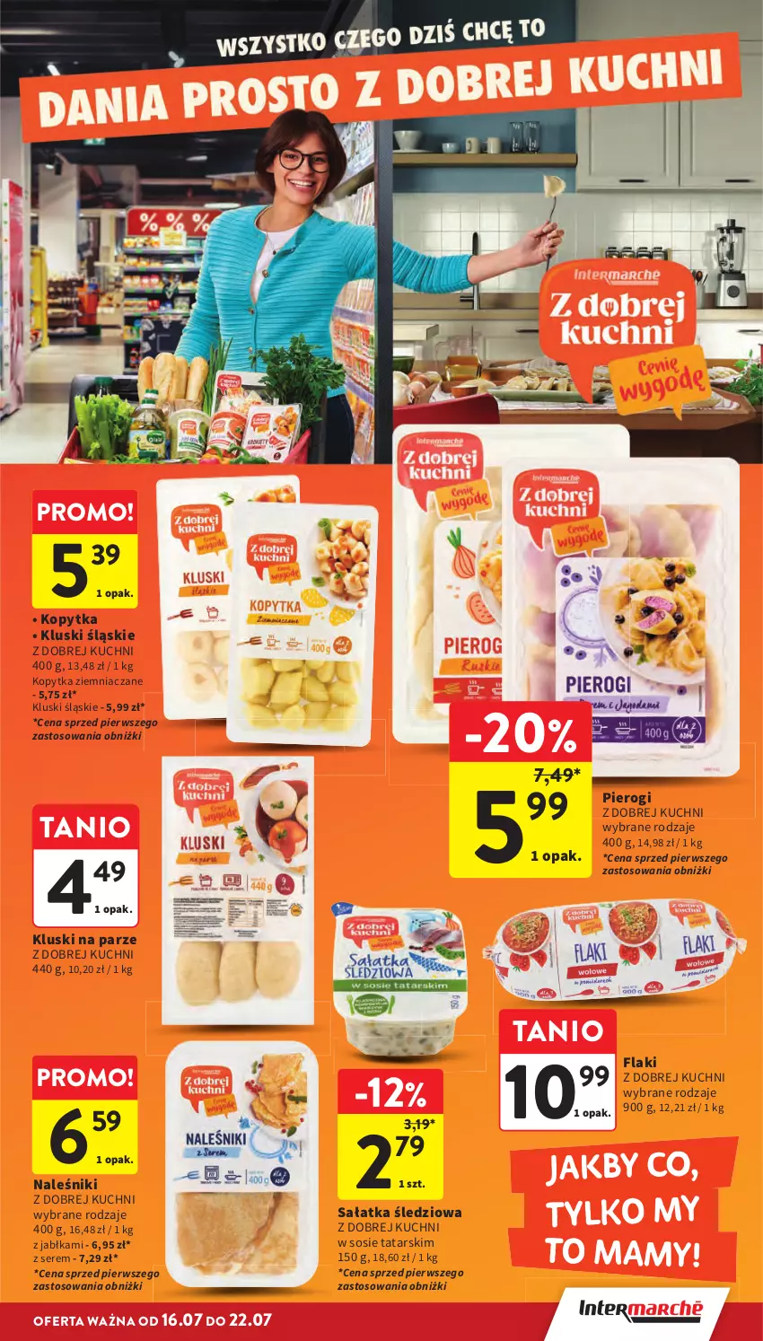 Gazetka promocyjna Intermarche - Gazetka Intermarche - ważna 16.07 do 22.07.2026 - strona 25 - produkty: Flaki, Jabłka, Kluski na parze, Kopytka, Naleśniki, Pierogi, Sałat, Sałatka, Ser, Sos