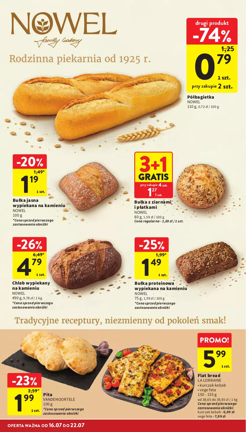 Gazetka promocyjna Intermarche - Gazetka Intermarche - ważna 16.07 do 22.07.2026 - strona 26 - produkty: Bagietka, Bułka, Chleb, Feta, Gra, Kebab, Kurczak, Półbagietka