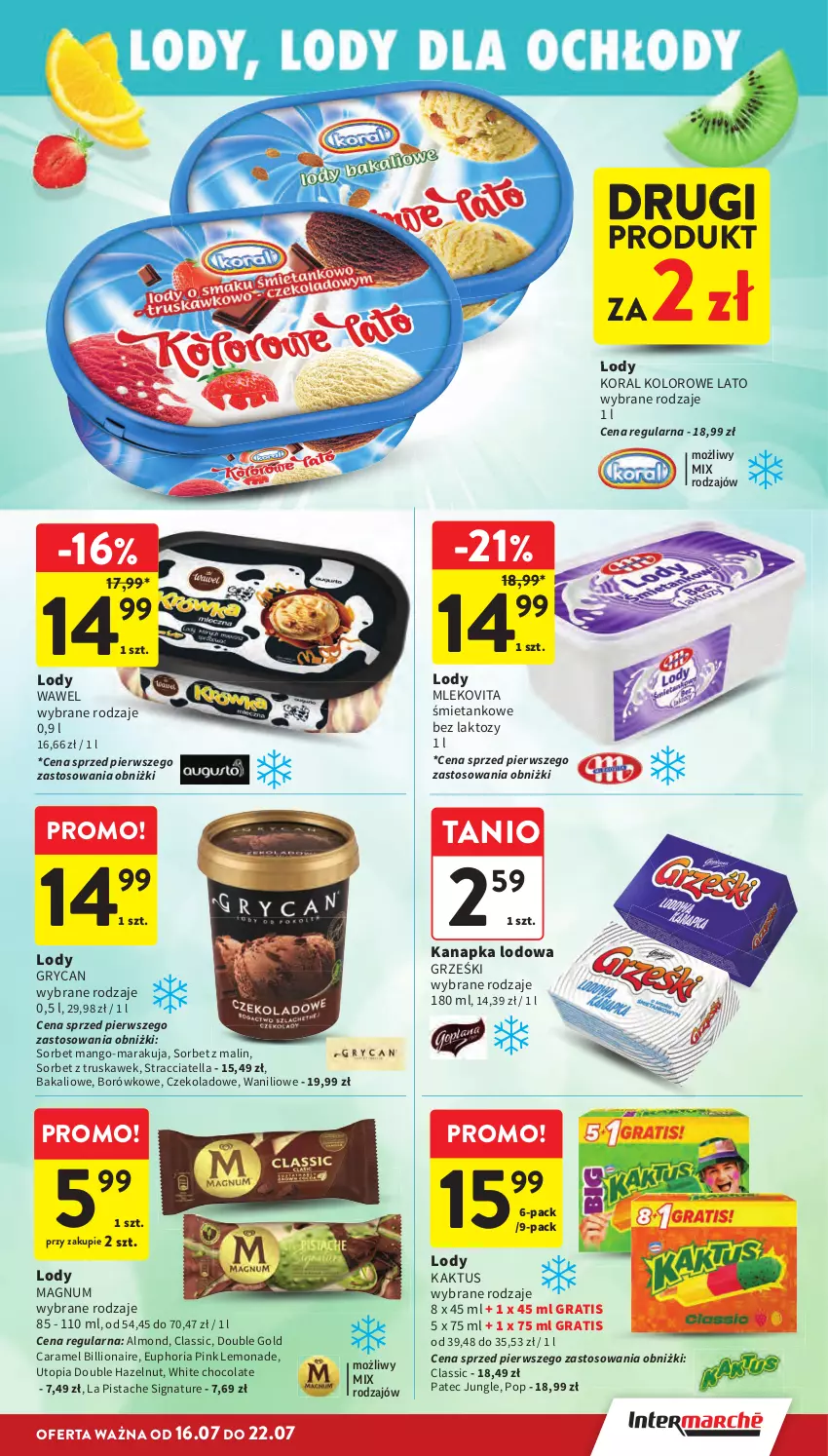 Gazetka promocyjna Intermarche - Gazetka Intermarche - ważna 16.07 do 22.07.2026 - strona 31 - produkty: Gra, Gry, Grześki, Kaktus, Lion, Lody, Mango, Mleko, Mlekovita, Top, Wawel