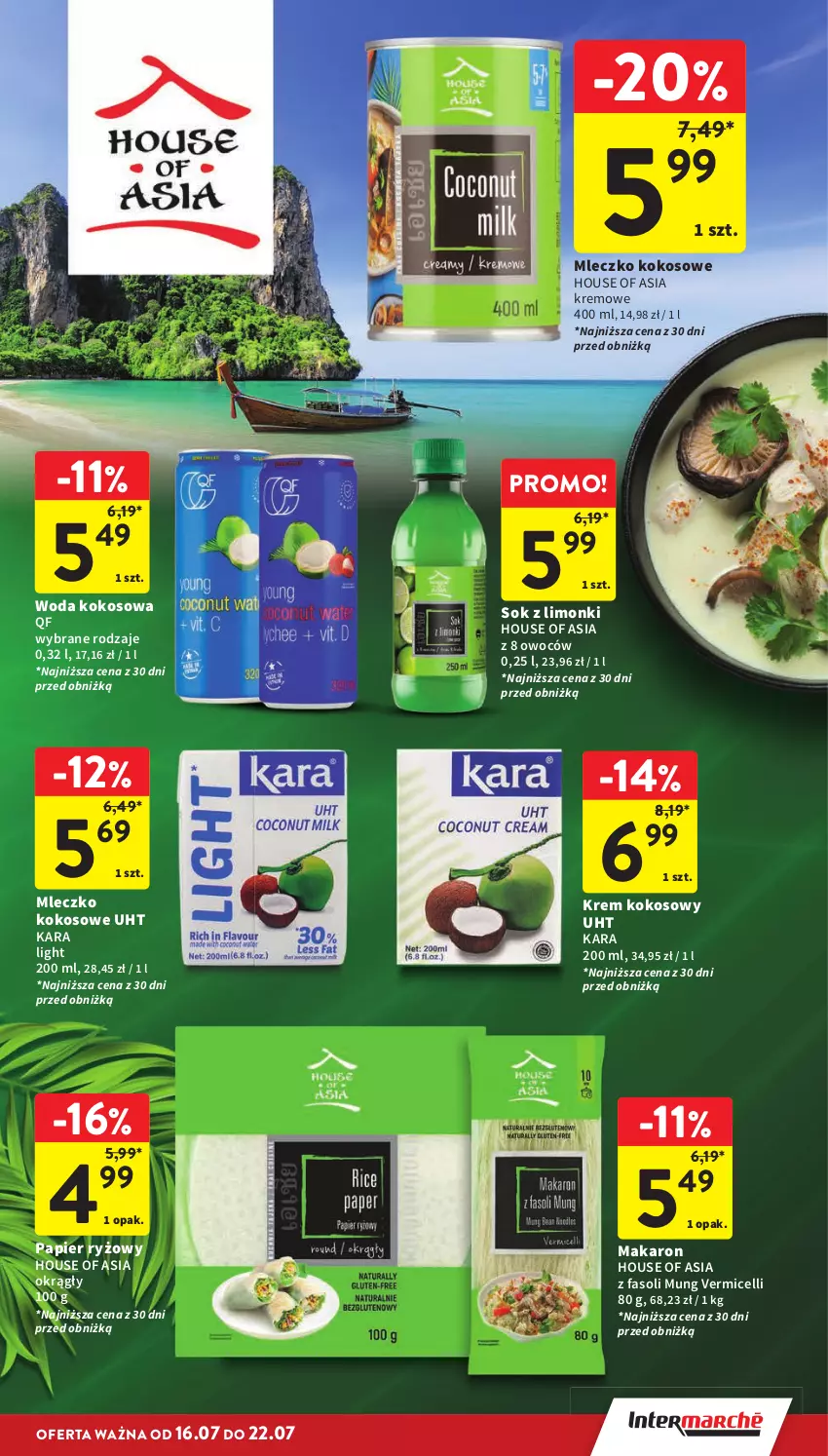 Gazetka promocyjna Intermarche - Gazetka Intermarche - ważna 16.07 do 22.07.2026 - strona 35 - produkty: Fa, Fasoli mung, House of Asia, Kokos, Makaron, Mleczko, Papier, Papier ryżowy, Ryż, Sok, Woda