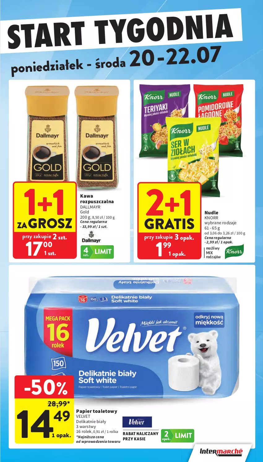 Gazetka promocyjna Intermarche - Gazetka Intermarche - ważna 16.07 do 22.07.2026 - strona 43 - produkty: Dallmayr, Gra, Kawa, Kawa rozpuszczalna, Knorr, Papier, Papier toaletowy, Velvet