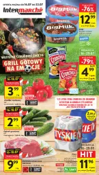 Gazetka promocyjna Intermarche - Gazetka Intermarche - Gazetka - ważna od 22.07 do 22.07.2026 - strona 1 - produkty: Piwa, Piwo, Gra, Ogórek, Karkówka wieprzowa, Big Milk, Chipsy, Tyskie, Lody, Crunchips, Grunt, Pomidor malinowy