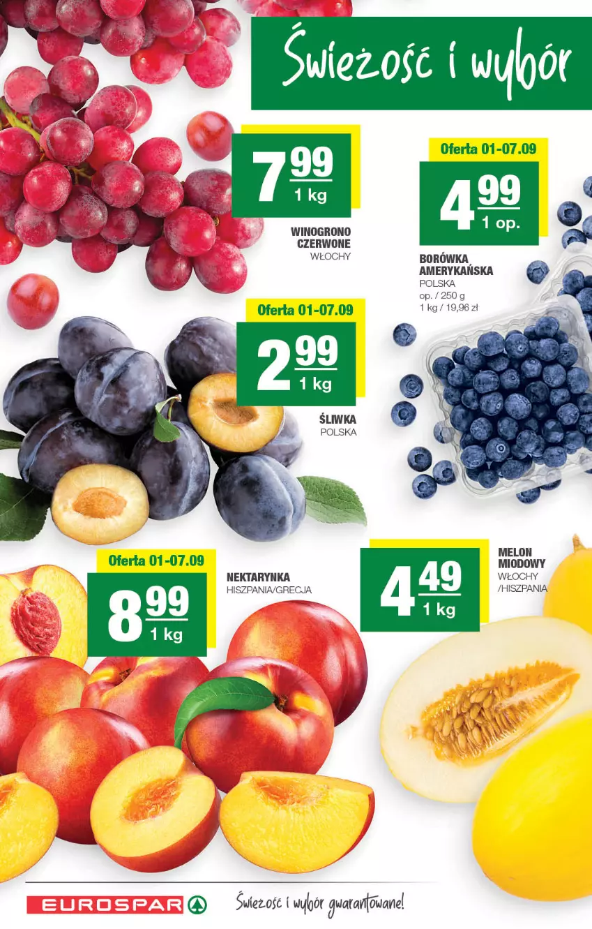 Gazetka promocyjna Spar - Spar - ważna 01.09 do 07.09.2021 - strona 2 - produkty: Borówka, Borówka amerykańska, Melon, Nektar, Nektarynka, Wino