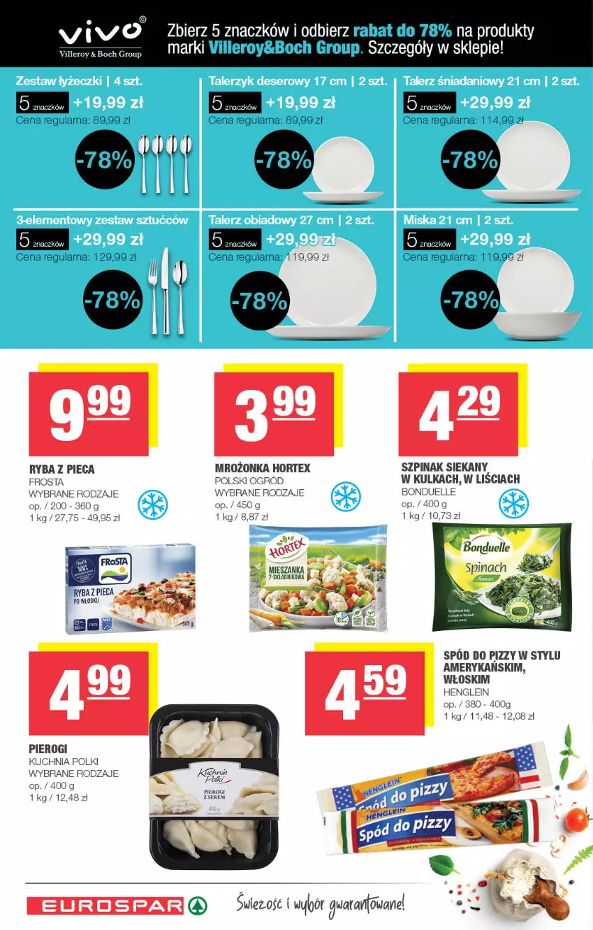 Gazetka promocyjna Spar - Spar - ważna 01.09 do 07.09.2021 - strona 4 - produkty: Bonduelle, Frosta, Hortex, Kuchnia, Ogród, Piec, Pierogi, Ryba, Ser, Szpinak