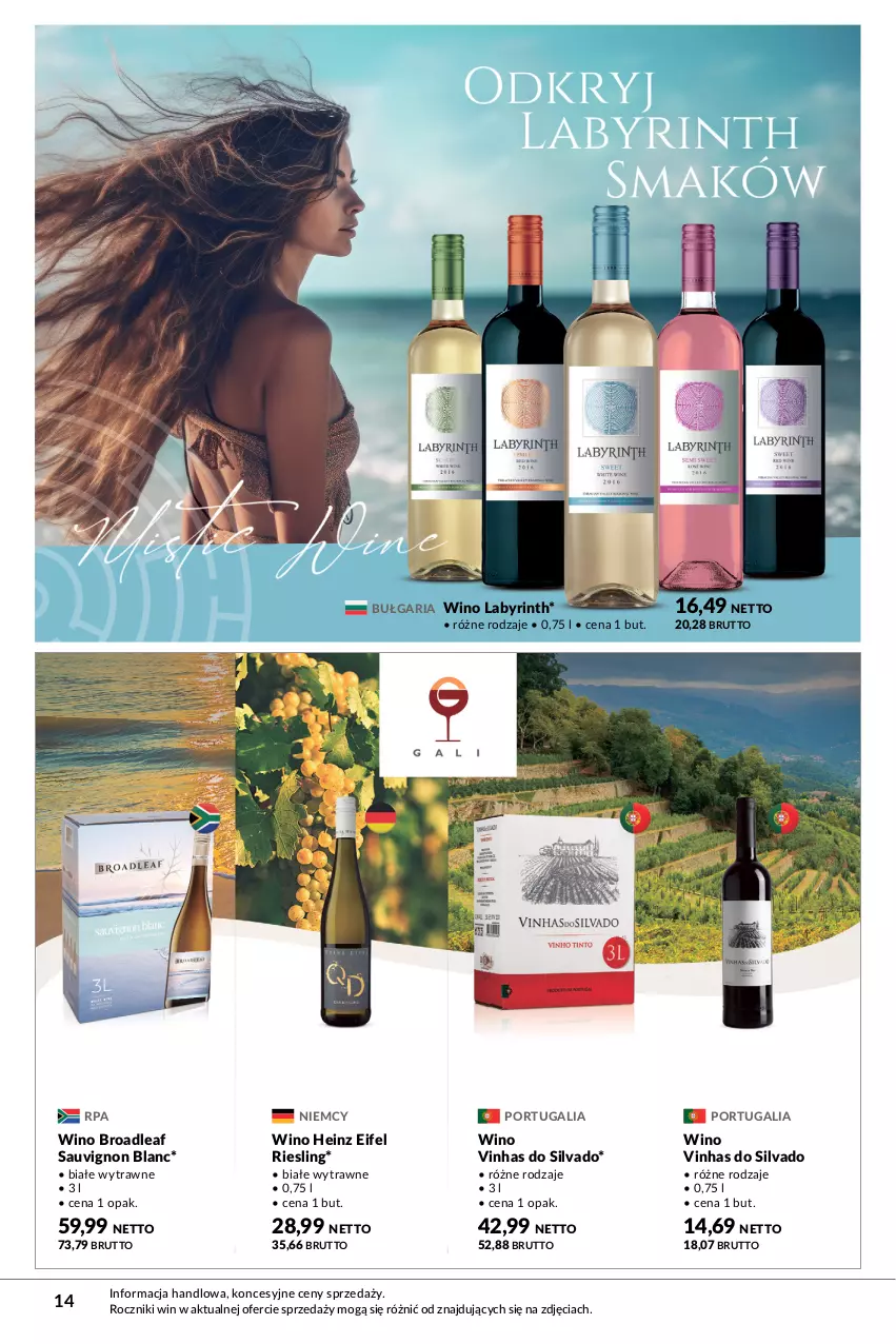 Gazetka promocyjna Makro - Katalog Wina, sery, antipasti - oferta z alkoholem - ważna 05.09 do 18.09.2023 - strona 14 - produkty: Heinz, Por, Sauvignon Blanc, Wino