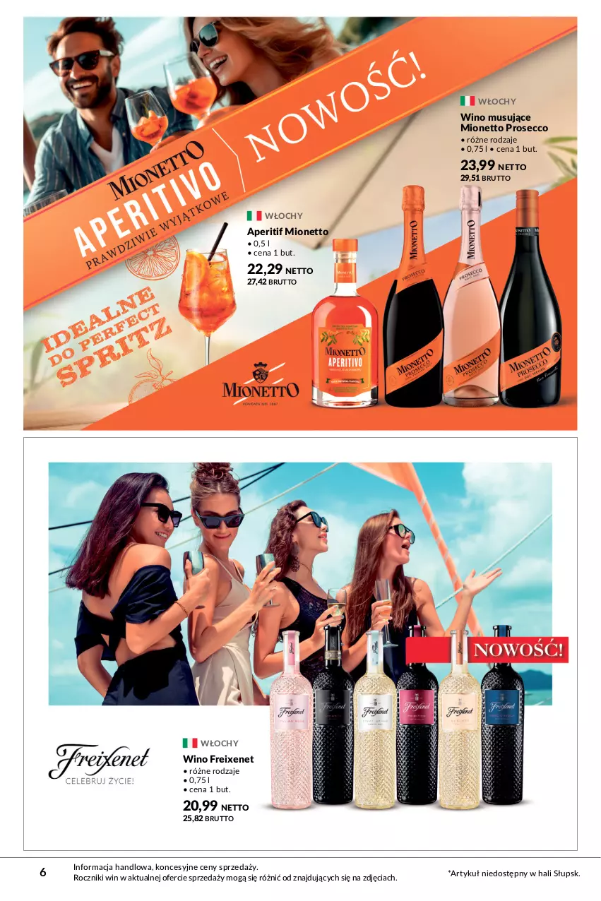 Gazetka promocyjna Makro - Katalog Wina, sery, antipasti - oferta z alkoholem - ważna 05.09 do 18.09.2023 - strona 6 - produkty: Mionetto, Mus, Prosecco, Wino, Wino musujące