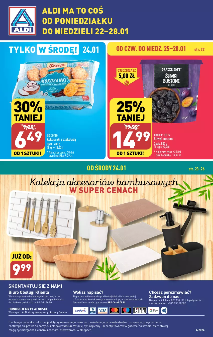 Gazetka promocyjna Aldi - Pełna oferta - ważna 22.01 do 28.01.2024 - strona 32 - produkty: Biuro, Kokos, O nas, Por, Sanki