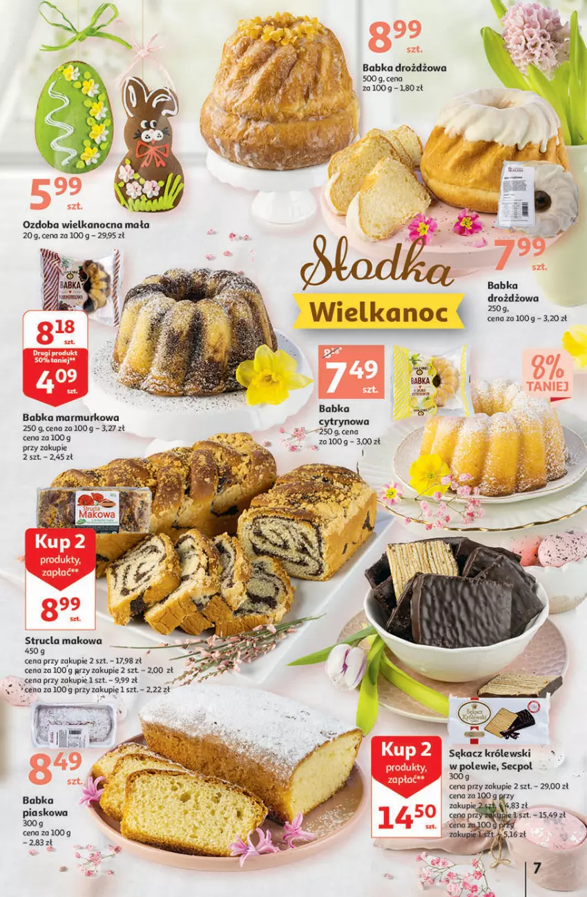 Gazetka promocyjna Auchan - Gazetka Wielkanoc w dobrym smaku Hipermarket Auchan - ważna 23.03 do 29.03.2023 - strona 7 - produkty: Babka, Fa, Królewski, Ozdoba, Sękacz, Strucla