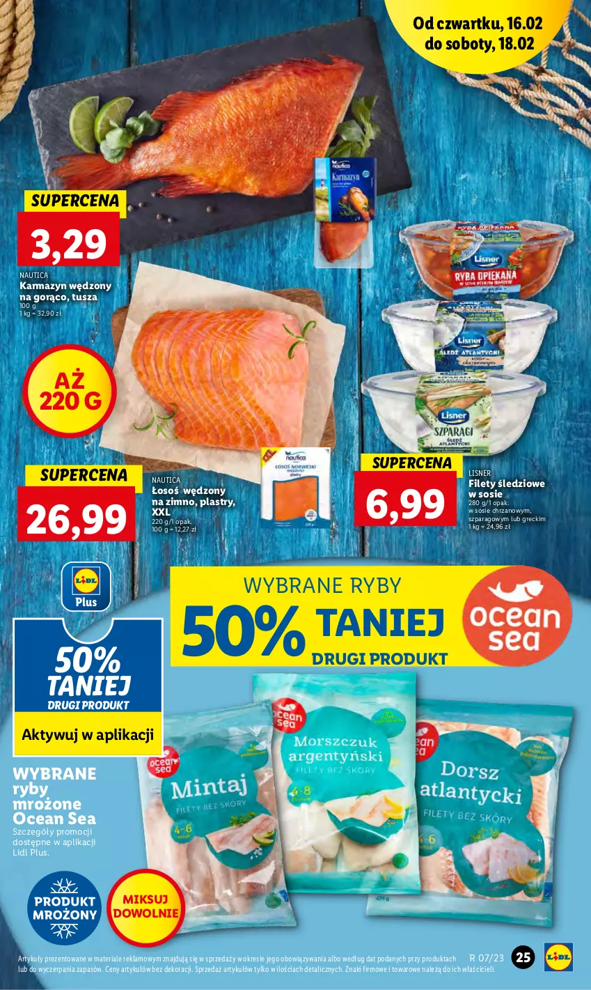 Gazetka promocyjna Lidl - GAZETKA - ważna 16.02 do 18.02.2023 - strona 25 - produkty: Chrzan, Karmazyn wędzony, Lisner, Sos, Tusz