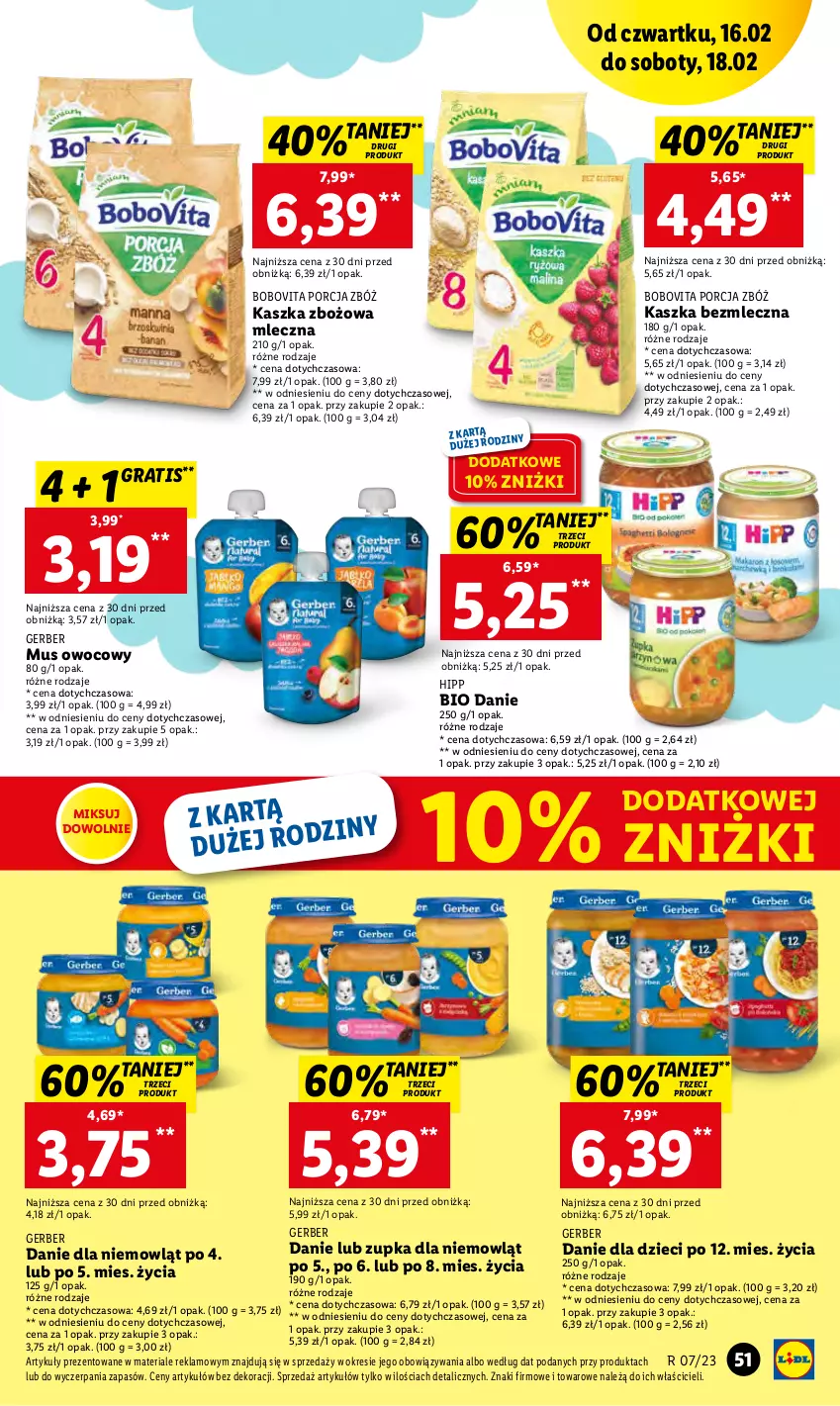 Gazetka promocyjna Lidl - GAZETKA - ważna 16.02 do 18.02.2023 - strona 53 - produkty: BoboVita, Danie dla dzieci, Dzieci, Gerber, Gra, HiPP, Hipp Bio, Mus, Por