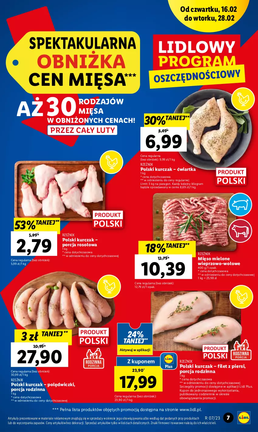 Gazetka promocyjna Lidl - GAZETKA - ważna 16.02 do 18.02.2023 - strona 7 - produkty: Gra, Kurczak, Mięso, Mięso mielone, Olej, Por