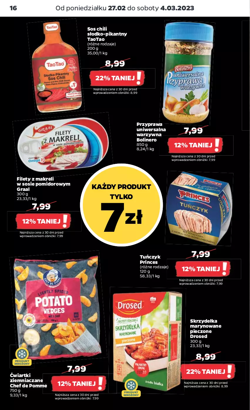 Gazetka promocyjna Netto - Artykuły spożywcze - ważna 27.02 do 04.03.2023 - strona 16 - produkty: Gra, Graal, Piec, Przyprawa uniwersalna, Sos, TaoTao, Tuńczyk