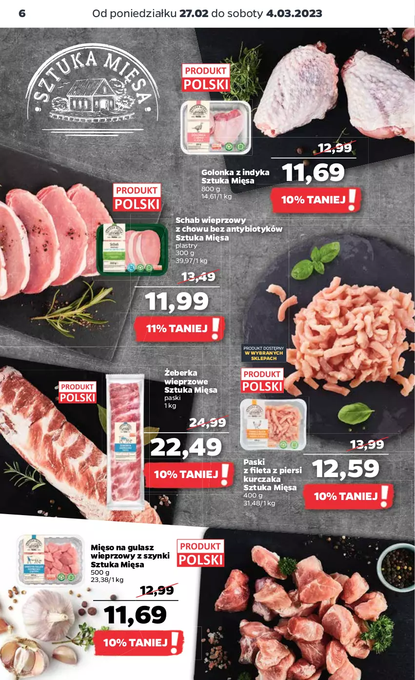 Gazetka promocyjna Netto - Artykuły spożywcze - ważna 27.02 do 04.03.2023 - strona 6 - produkty: Golonka z indyka, Kurczak, Mięso, Mięso na gulasz, Schab wieprzowy