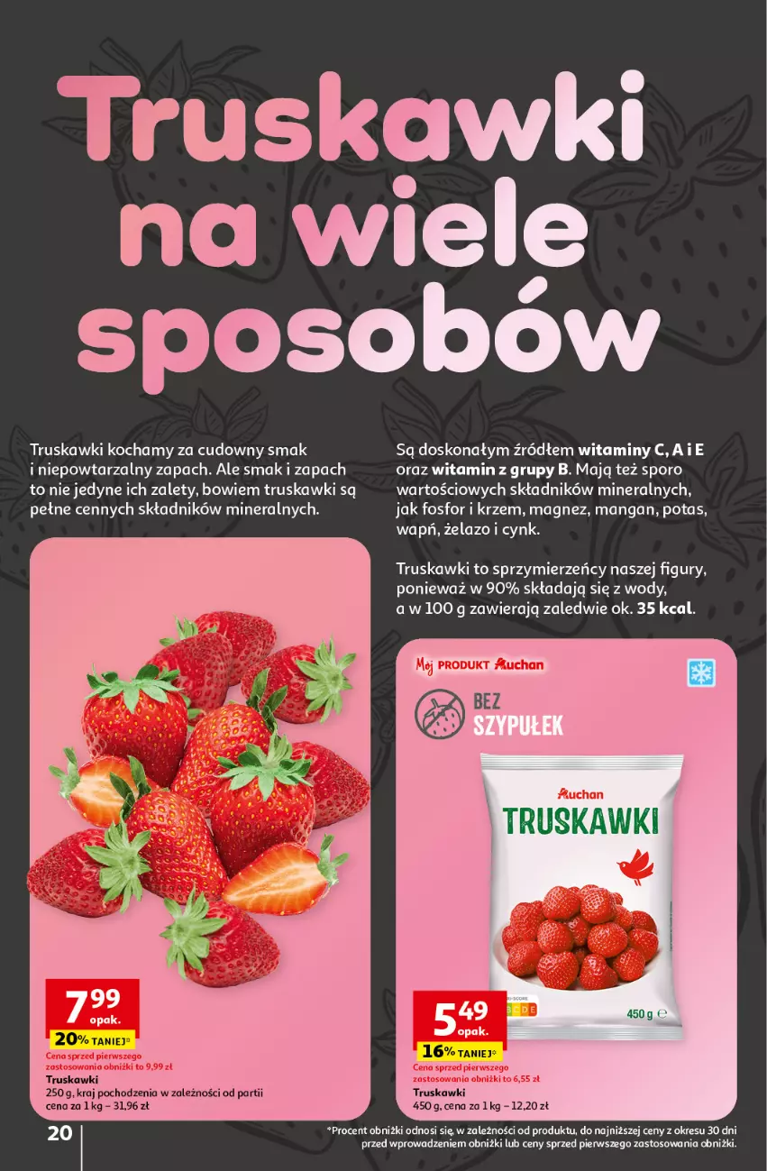 Gazetka promocyjna Auchan - Gazetka Z miłości do okazji Hipermarket Auchan - ważna 08.02 do 14.02.2024 - strona 20 - produkty: Cynk, Koc, Magnez, Por, Truskawki