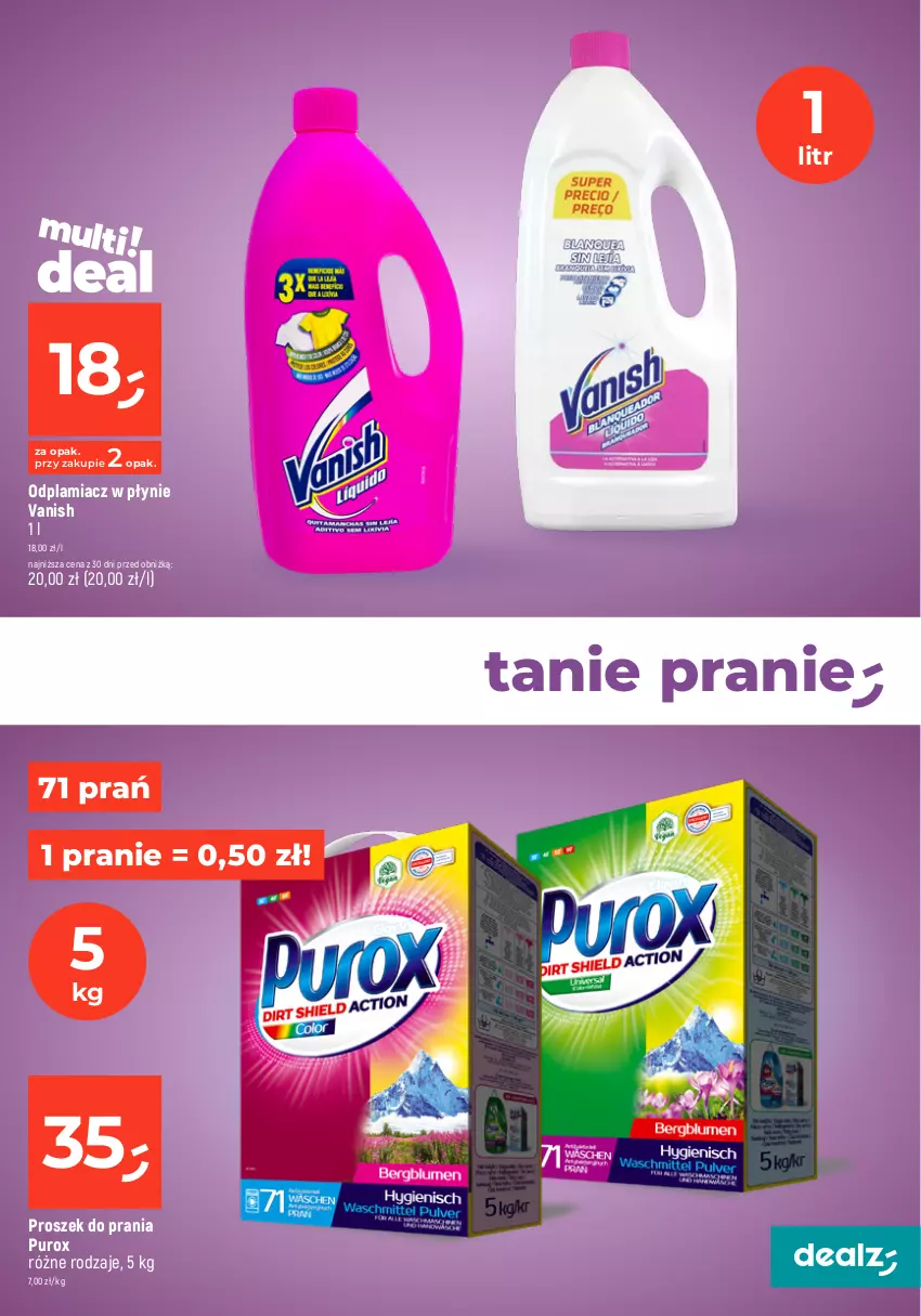 Gazetka promocyjna Dealz - MAKE A DEALZ - ważna 28.03 do 30.03.2024 - strona 25 - produkty: Coccolino, Odplamiacz, Płyn do płukania, Proszek do prania, Pur, Vanish