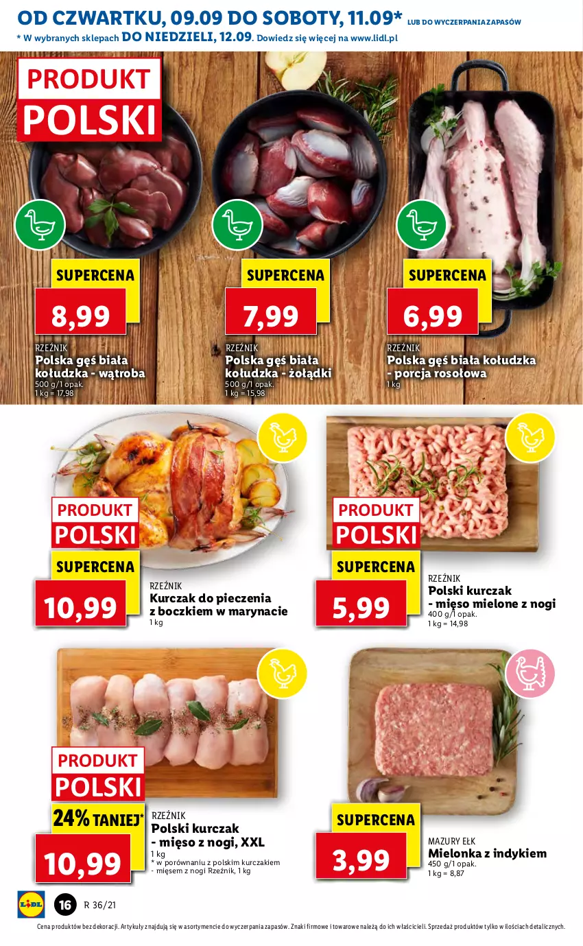 Gazetka promocyjna Lidl - GAZETKA - ważna 09.09 do 12.09.2021 - strona 16 - produkty: Kurczak, Mięso, Mięso mielone, Piec, Por