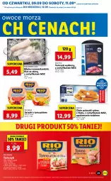 Gazetka promocyjna Lidl - GAZETKA - Gazetka - ważna od 12.09 do 12.09.2021 - strona 21 - produkty: Frosta, Rio Mare, Miętus, Paluszki rybne, Sałat, Owoce morza, Tuńczyk, Owoce