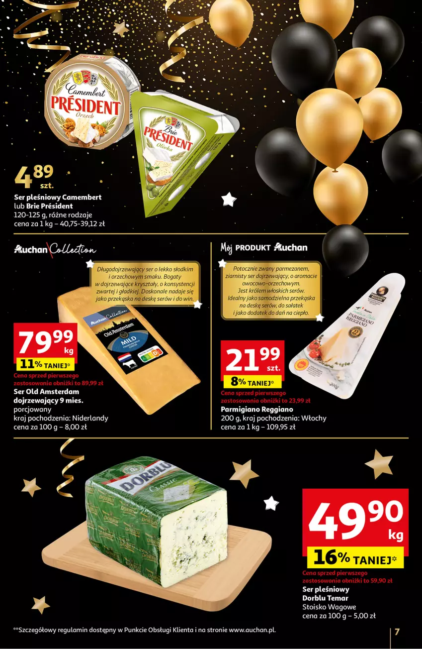 Gazetka promocyjna Auchan - Gazetka Moc Okazji na Nowy Rok 2024 Hipermarket Auchan - ważna 27.12 do 30.12.2023 - strona 7 - produkty: Brie, Camembert, Ser, Ser pleśniowy