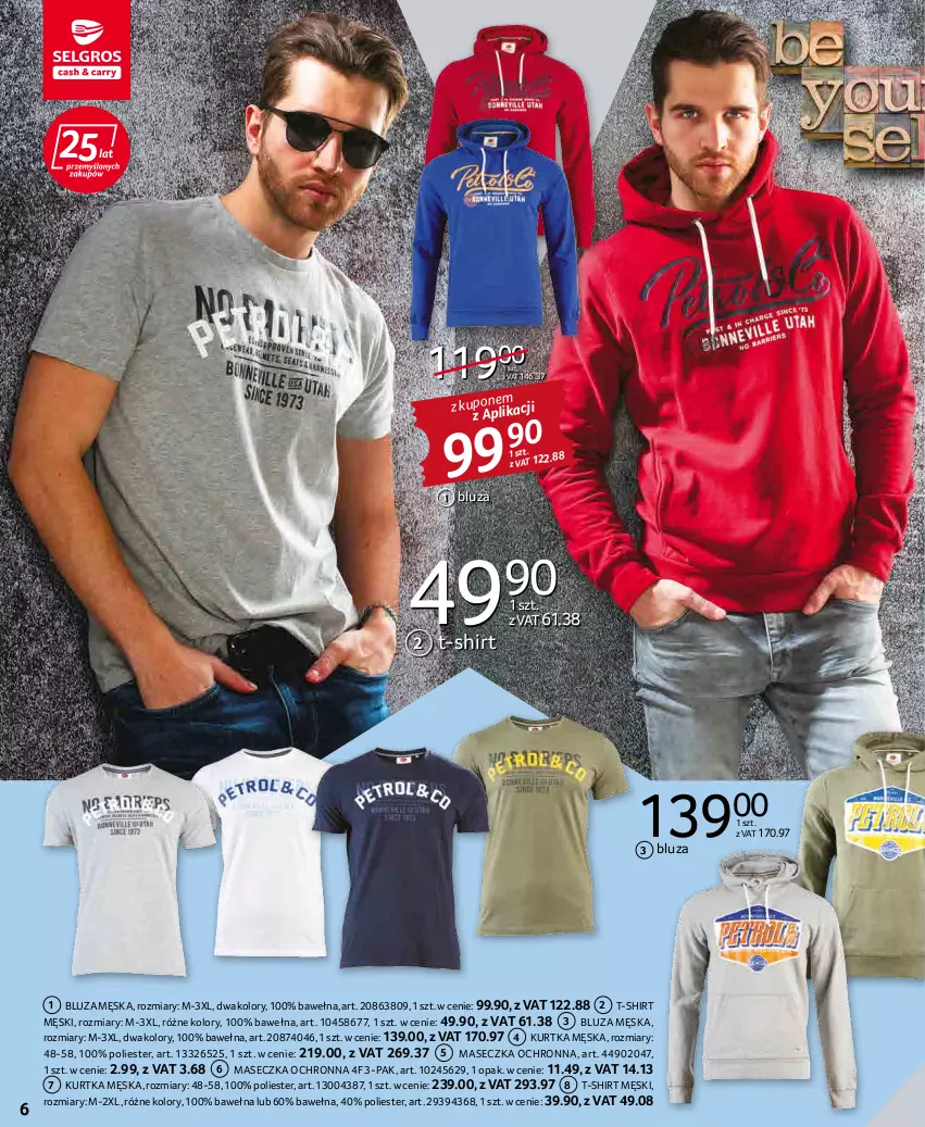 Gazetka promocyjna Selgros - Katalog Tekstylia - ważna 03.03 do 16.03.2022 - strona 6 - produkty: Bluza, Kurtka, T-shirt, Wełna