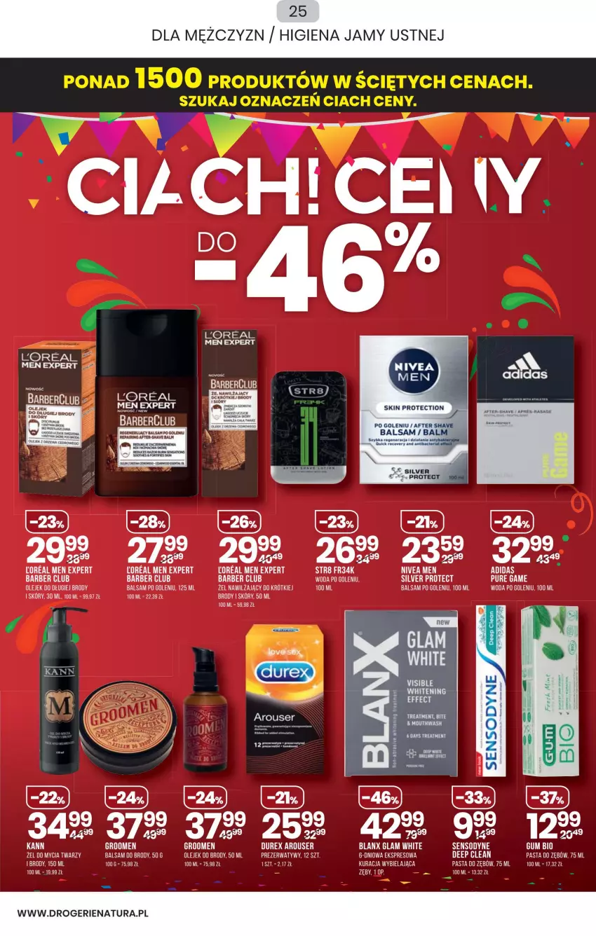 Gazetka promocyjna Drogerie Natura - Gazetka Drogerie Natura - ważna 24.03 do 10.04.2022 - strona 25 - produkty: Durex, Higiena jamy ustnej, Olej, Prezerwatyw, Pur, Sensodyne, Ser, Str8, Woda, Woda po goleniu