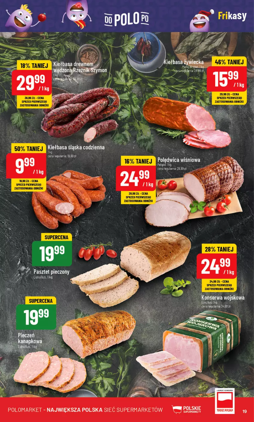 Gazetka promocyjna PoloMarket - Gazetka pomocyjna - ważna 15.11 do 21.11.2023 - strona 19 - produkty: Kiełbasa, Kiełbasa śląska, Pasztet, Polędwica