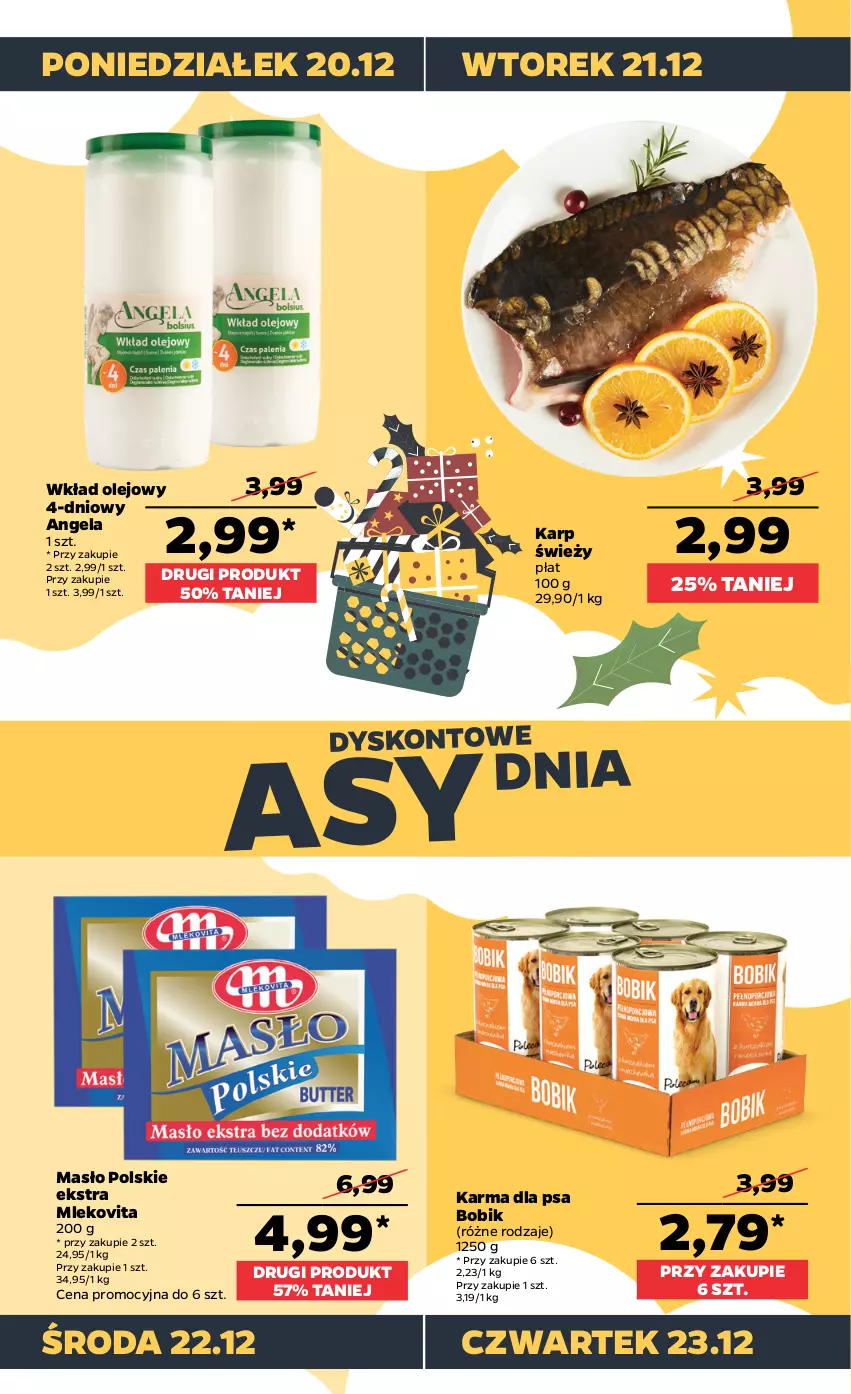 Gazetka promocyjna Netto - Boże Narodzenie - ważna 20.12 do 24.12.2021 - strona 3 - produkty: Karp, Masło, Mleko, Mlekovita, Olej, Wkład olejowy